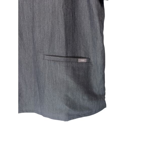 NWT Figs Graphite Gray Women's Medical Casma Three Pocket Scrub Top Size XL - Picture 7 of 10
